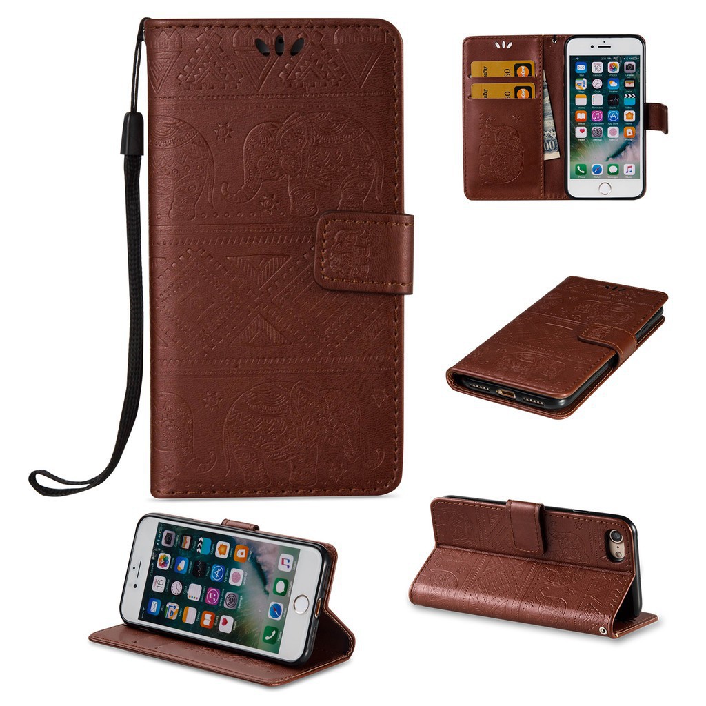 Elephant Case For Apple iPhone 7 Flip Wallet Leather Cover Phone Case