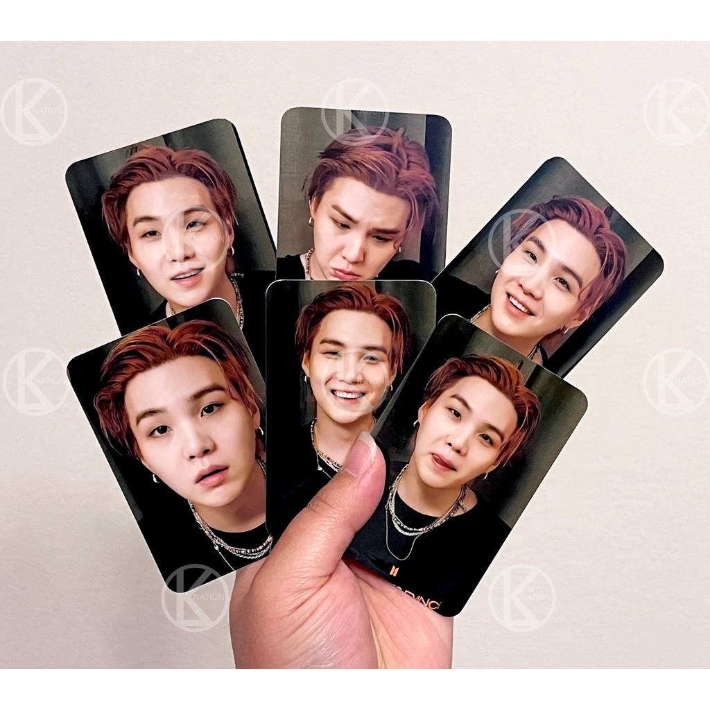 BTS - Suga Red Hair PTD Live Photocards Combo 10 Tấm kèm chữ ký SUGA và tên khách in miễn phí theo yêu cầu
