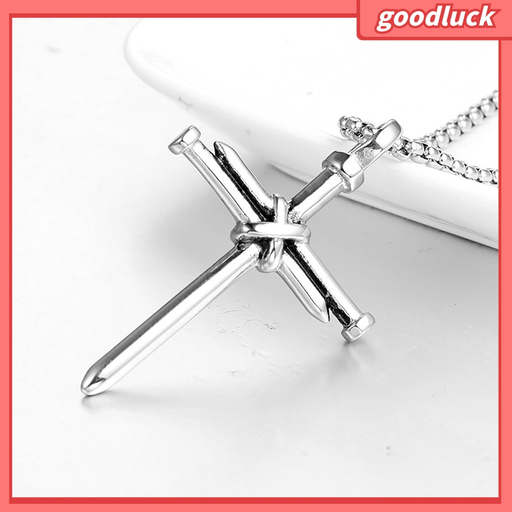 Goodluck| Vòng cổ Mặt Thánh Giá Phong Cách Vintage Cho Nam