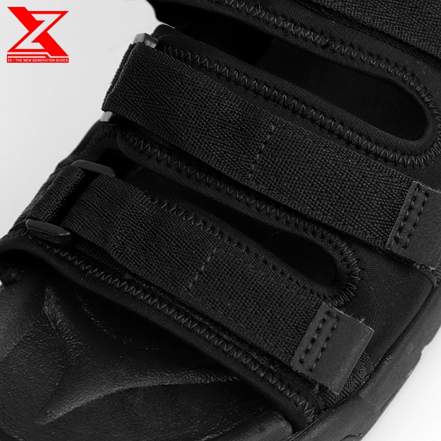 Sandal ZX Nam Nữ 3121 All Black - 3 quai, tháo rời quai hậu - bảo hành 1 đổi 1