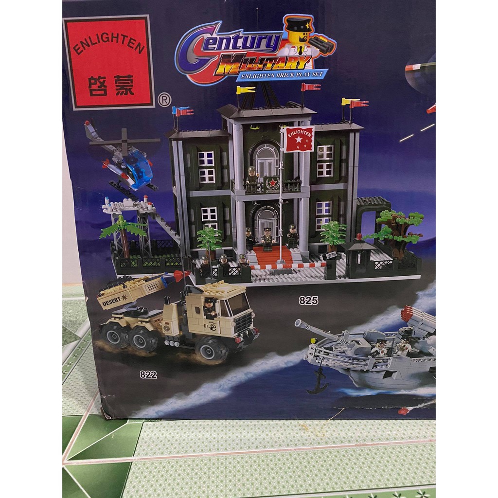 Lego- Tàu Chiến Hạm Sân Bay CENTURY MILITARY 1000 Mảnh Ghép