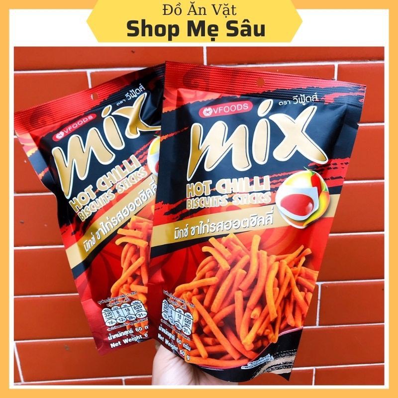 Lốc 6 Gói Bim Bim Que Tăm Thái Lan Mix 3 Vị 60g , Bim Tăm Thái Lan Rong Biển, Gà Cay, Bơ Tỏi Siêu Ngon (tkht1) SP200203