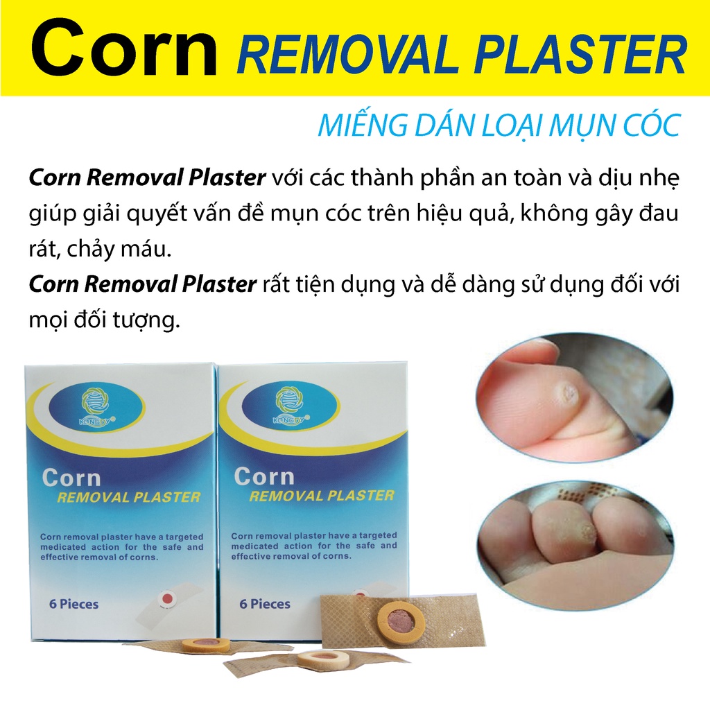 [Combo] 3 hộp miếng dán mụn cóc Corn plaster KangDi Fobe hộp 6 miếng