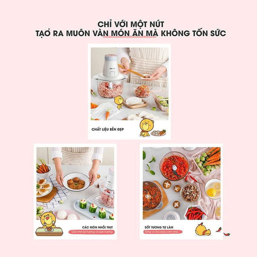 [CHÍNH HÃNG + BẢO HÀNH]Máy Xay Thịt Đa Năng Bear QSJ-B02Q1 2L