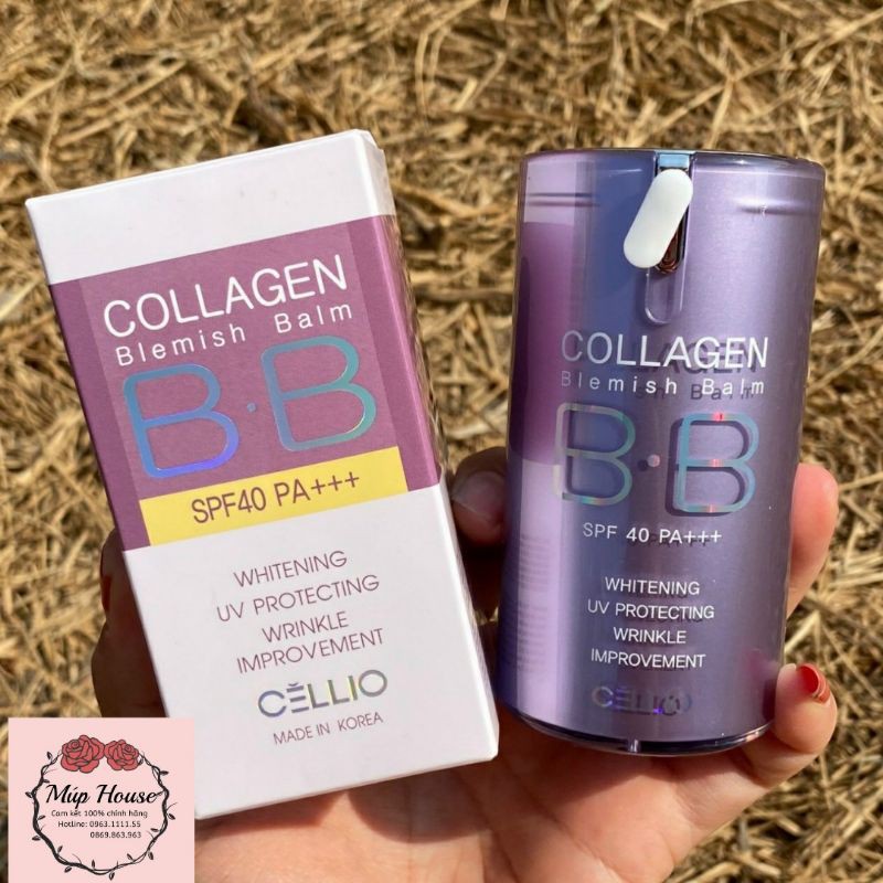 Kem nền BB Collagen Cellio hiệu ứng 4 trong 1 : dưỡng trắng da, chống tia tử ngoại UV, chống nhăn chống lão hóa