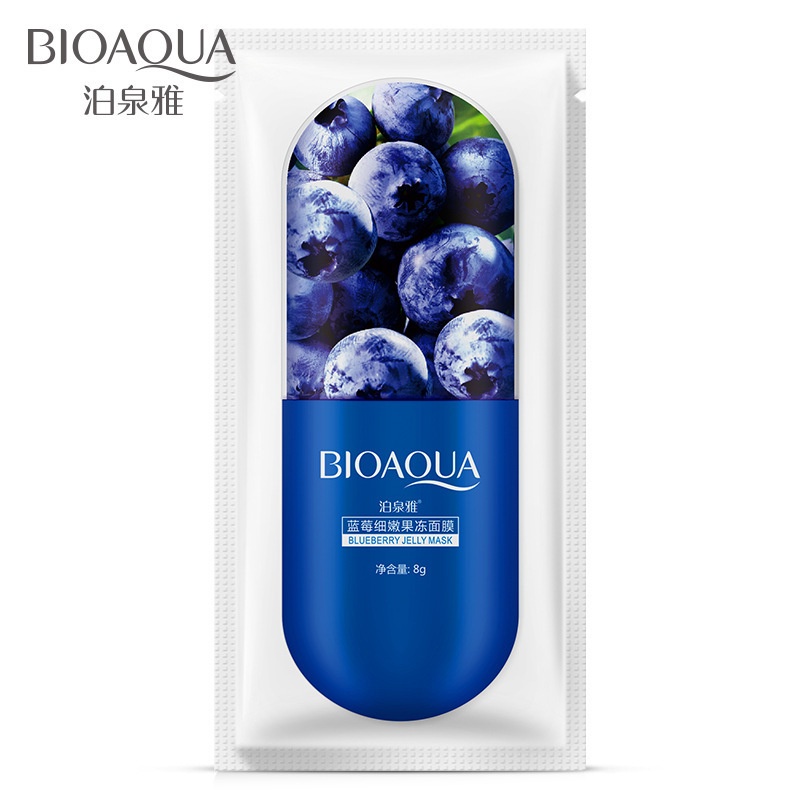 [Hàng mới về] Mặt nạ ngủ Bioaqua dạng thạch chiết xuất lô hội / hoa anh đào giữ ẩm cho da