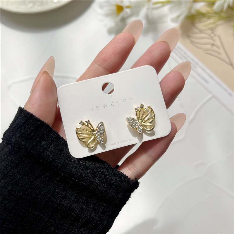 Bông tai mạ bạc 925 hình bướm sang trọng cho nữ