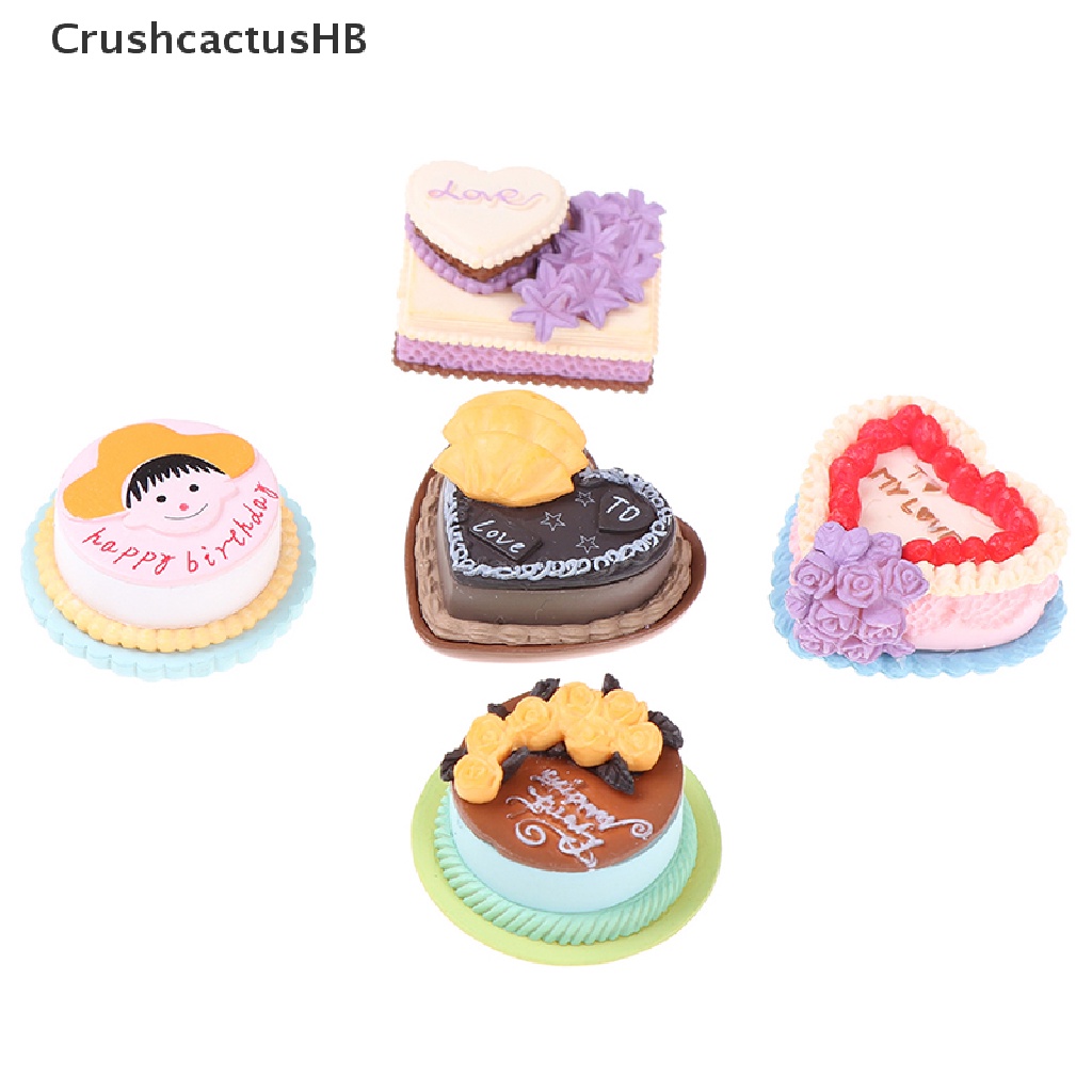 [CrushcactusHB] Birthday Cake Model Simulation Food Miniature Figurine Pretend play Kitchen Toy  Hot Sell