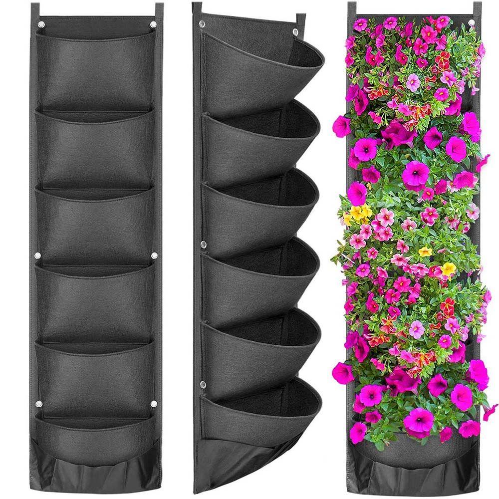 YIYU 1 Túi Trồng Cây Treo Tường Dạng Đứng Tiện Lợi Dành Cho Nhà Cửa / Sân Vườn