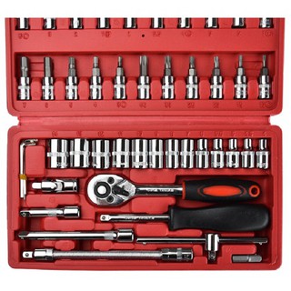 Bộ dụng cụ mở ốc vít 46 chi tiết DIY hộp đỏ loại xịn
