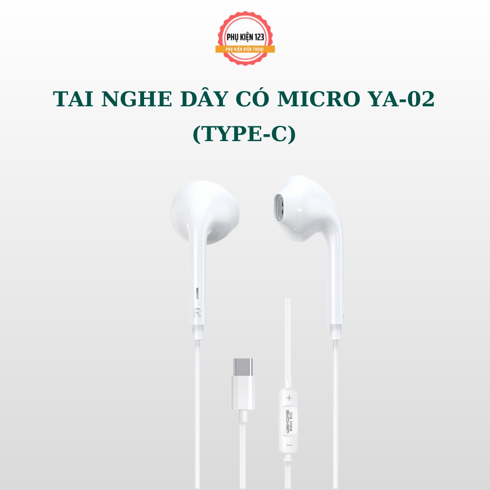 Tai nghe có dây Wekome YA-02 tích hợp đàm thoại, nghe nhạc, chơi game cho mọi thiết bị
