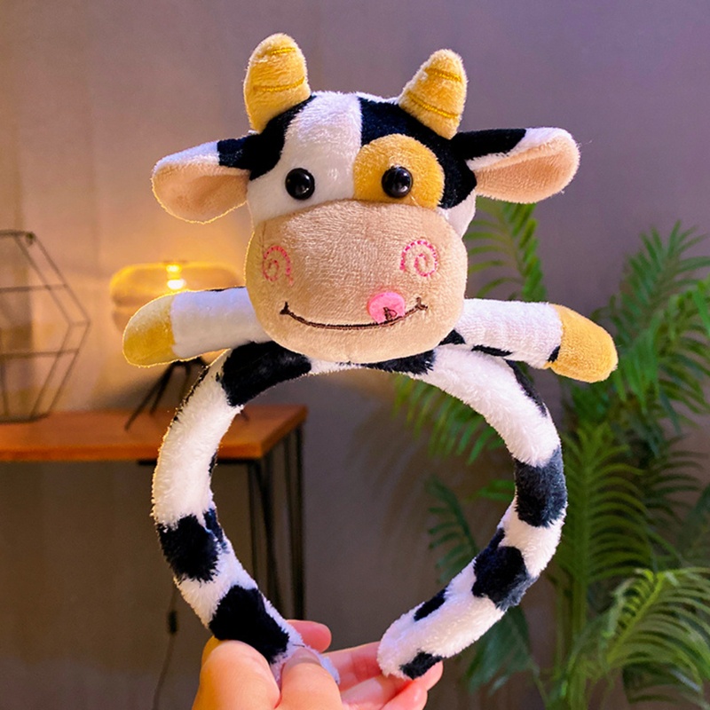 Băng Đô Cài Tóc Hình Bò Sữa Hoạt Hình 3D