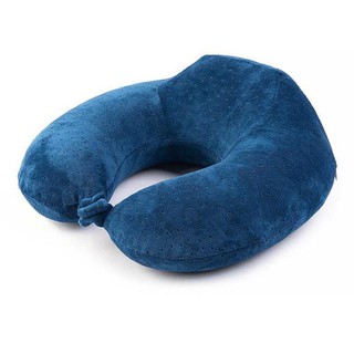 Gối chữ U cao su non cao cấp Msquare màu Xanh.