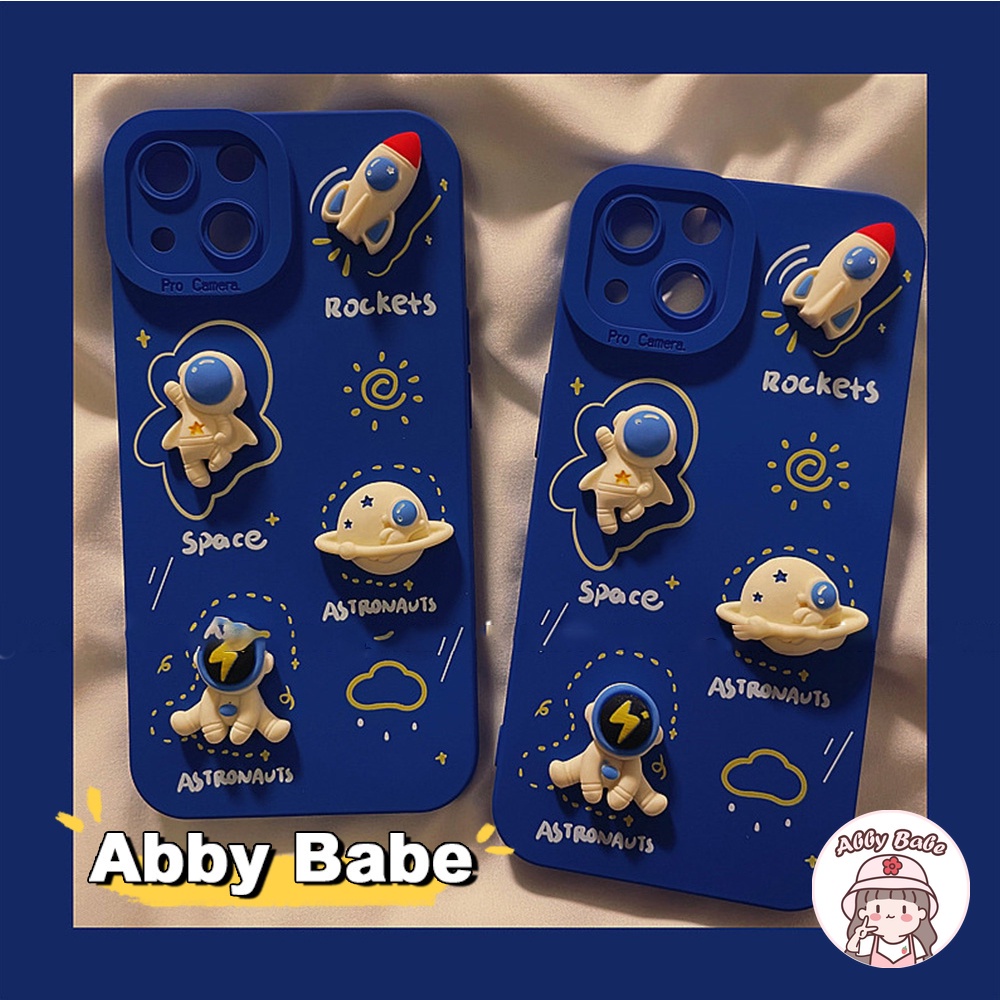 Ốp Điện Thoại TPU Mềm Hình Phi Hành Gia 3D Cho IP 13 12 11 Pro Max XS XR 8 7 Plus