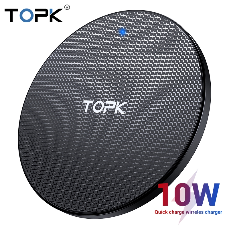 Đệm sạc nhanh không dây TOPK B01W 10W dành cho...