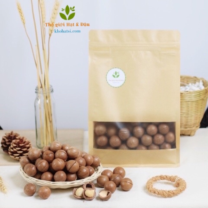 500G Hạt Macca Úc Nứt Vỏ Tự Nhiên Size 2325 TẶNG ĐỒ KHUI