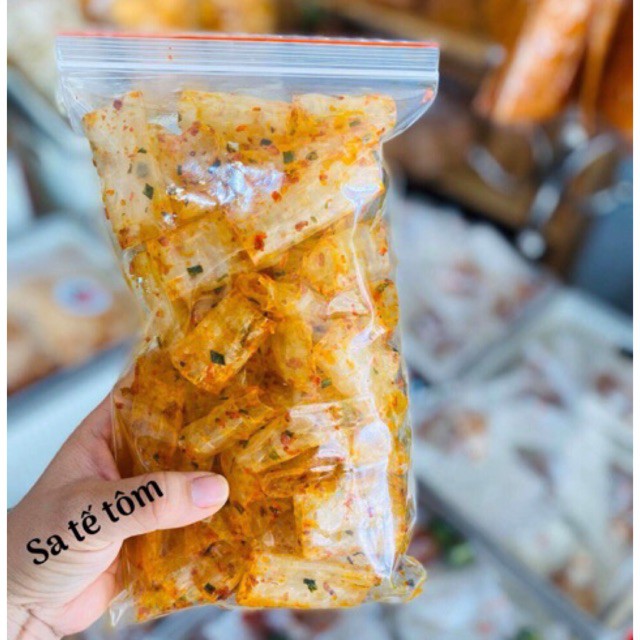 Bánh tráng cuốn ống vị sate tôm Tây Ninh túi zip