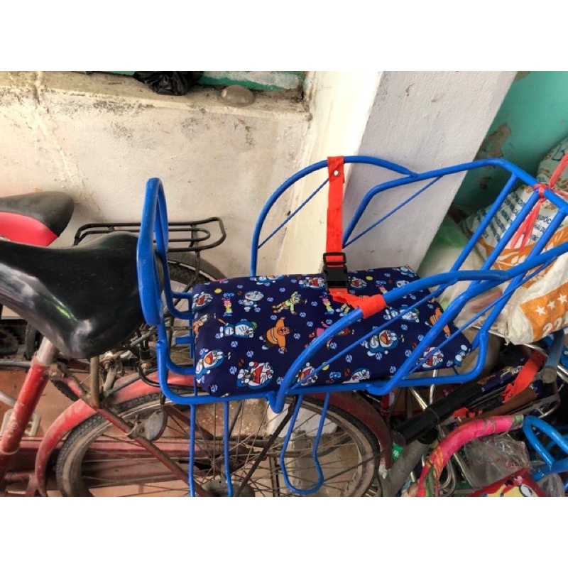 Ghế xe đạp đôi cho bé yên vải chống thấm