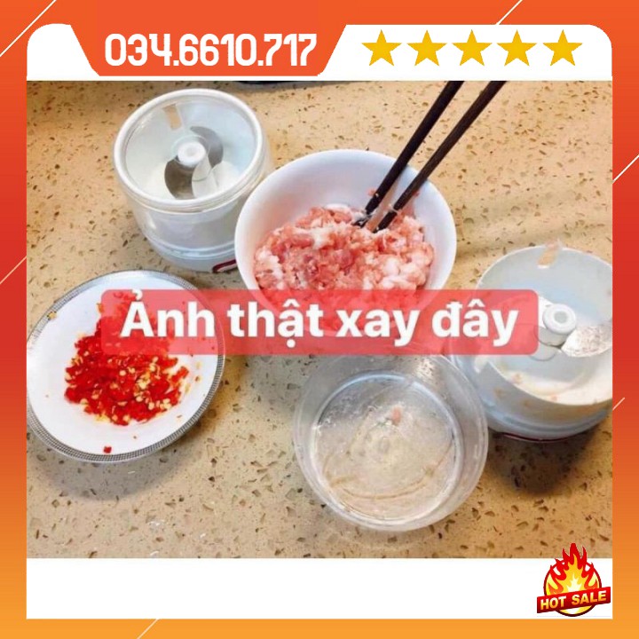 Xay tỏi ớt mini bằng tay Mini Food Chopper, máy xay thịt thực phẩm