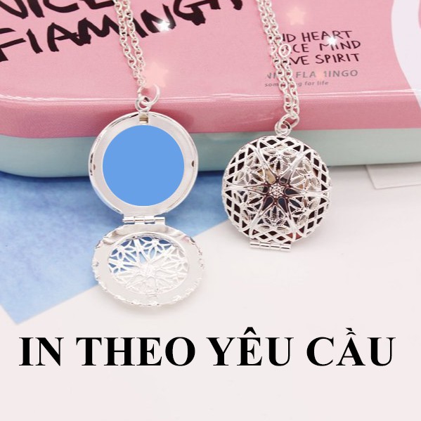 (85k) Vòng cổ in hình THEO YÊU CẦU đóng nắp kim loại xinh xắn