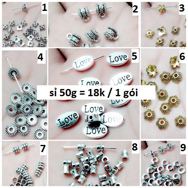 [Mã FAMAYFA2 giảm 10K đơn 50K] Sỉ Charm bạc cổ : 50g / 1 gói = 18k - 23k [ Sỉ Charm TpHCM ]