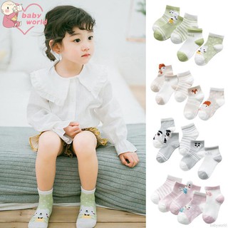 Bộ 5 đôi vớ chống trượt bằng cotton thoáng mát họa tiết hoạt hình dành cho bé từ 0-12 tháng tuổi