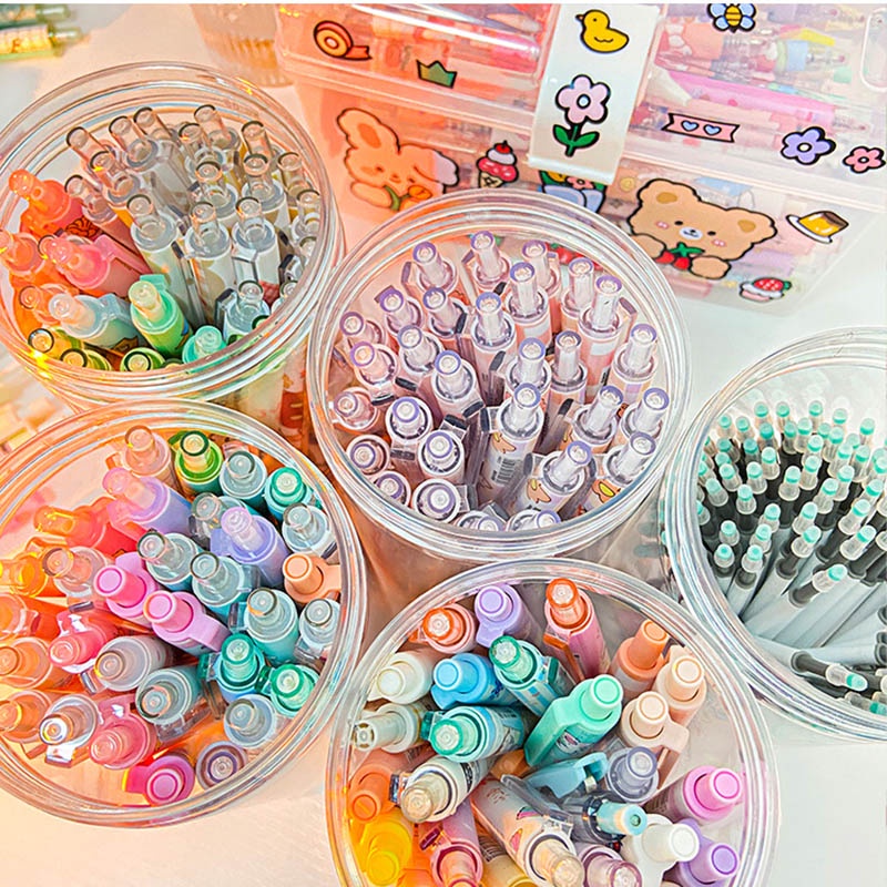 Set 20 Bút Mực Gel Ngòi 0.5Mm Màu Đen Kiểu Dáng Dễ Thương Cho Học Sinh
