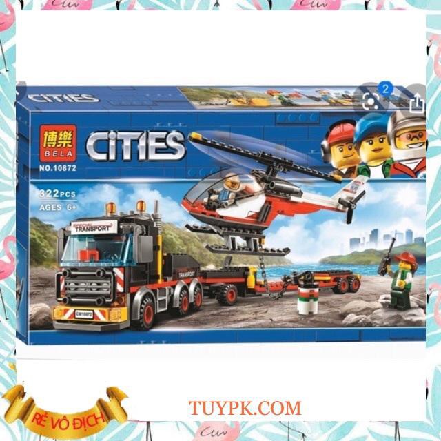 GIÁ SỐC  Lego City Urban lắp ráp xe ô tô bán tải chở máy bay trực thăng 10010872