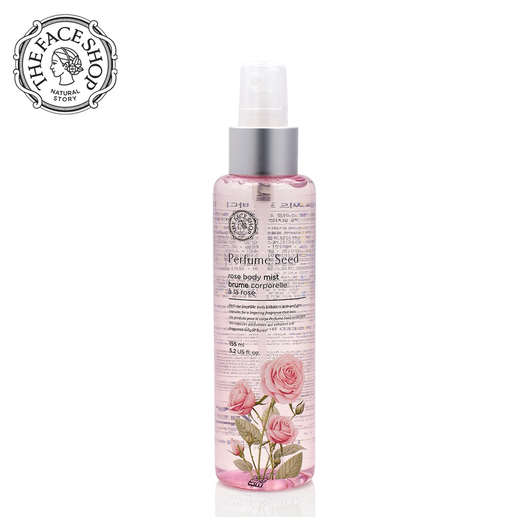 XỊT DƯỠNG THỂ HƯƠNG NƯỚC HOA PERFUME SEED ROSE BODY MIST THE FACE SHOP 155ML