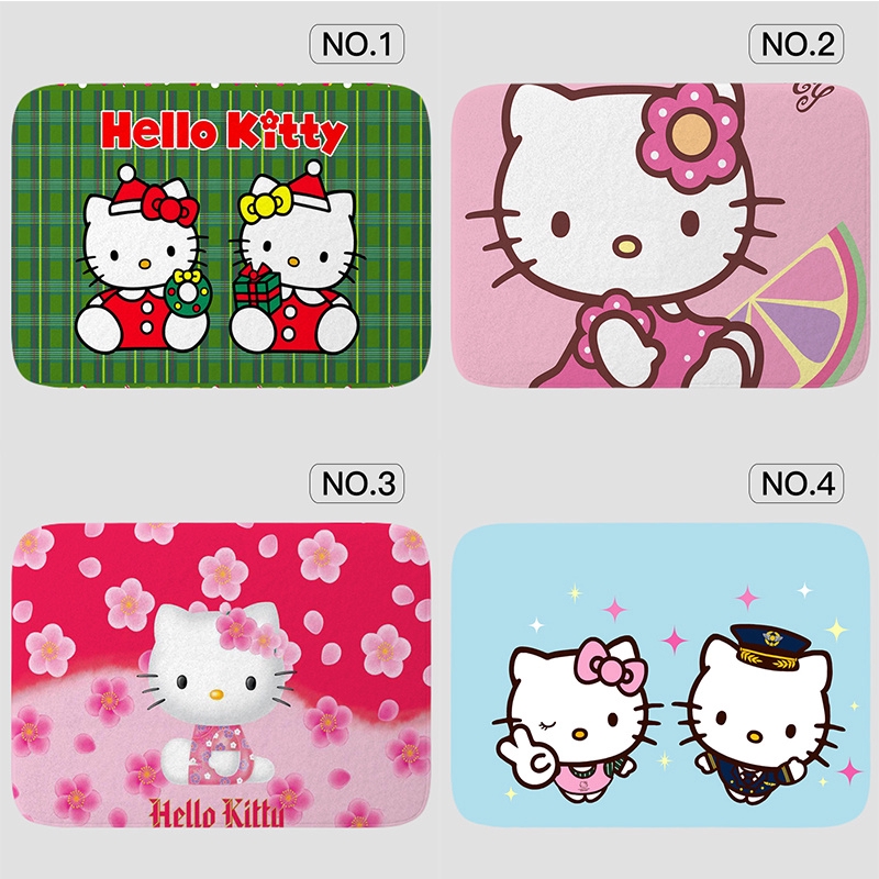 Thảm Chùi Chân Chống Trượt In Hình Hello Kitty