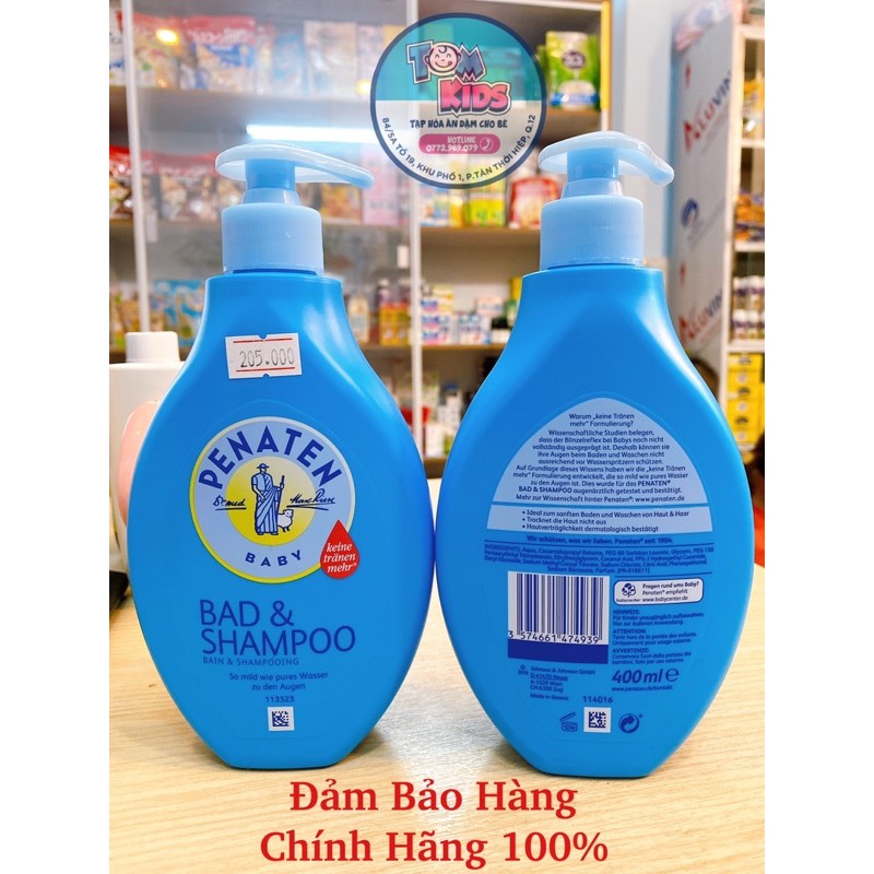 Sữa tắm gội chống cảm 2 trong 1 Penaten Baby 400ml (dạng vòi)