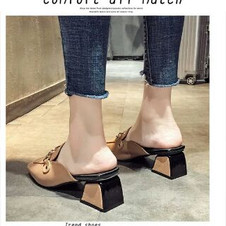 Giầy sục nữ đế vuông 5 cm