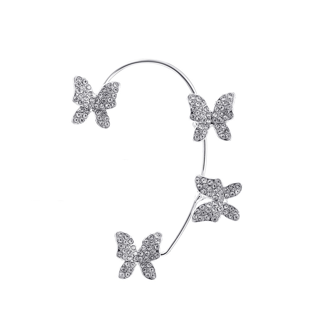 Khuyên Vành Tai Hình Bướm Đính Đá Zircon Lấp Lánh Thanh Lịch Cho Nữ