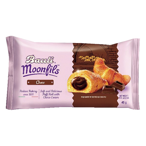 Bánh Sừng Bò Bauli Moonfils Nhân Dâu, Socola Và Vani Gói 45G