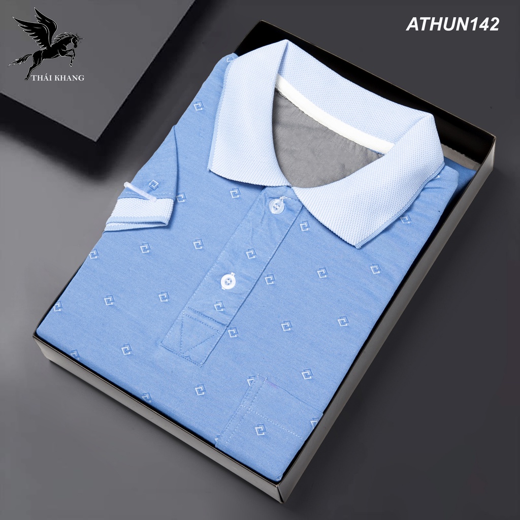 Áo thun nam cao cấp trung niên THÁI KHANG vải cotton xốp mặc mát thoải mái ATHUN14
