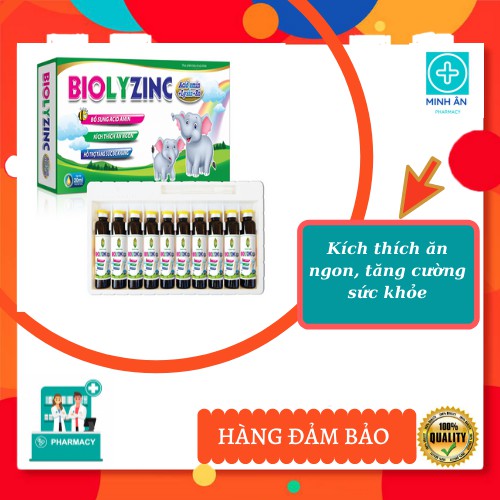 BIOLYZINC - BỔ SUNG ACID AMIN VÀ KẼM - THỰC PHẨM KÍCH THÍCH ĂN NGON CHO TRẺ BIẾNG ĂN CHẬM LỚN