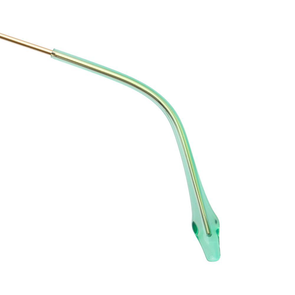 Kính Mát Gọng Kim Loại Siêu Nhẹ Chống Tia UV Màu Xanh Dương Cho Nữ