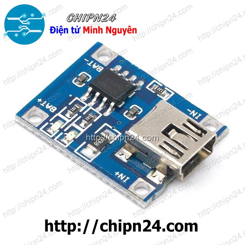 [1 CÁI] Mạch Sạc Pin TP4056 1A (V2) Cổng Mini USB (Mạch sạc pin 18650)