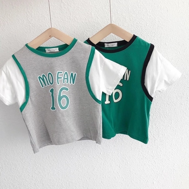 Áo thun cotton tay ngắn phong cách Hàn Quốc cho bé trai bé gái, siêu dễ thương, siêu cute