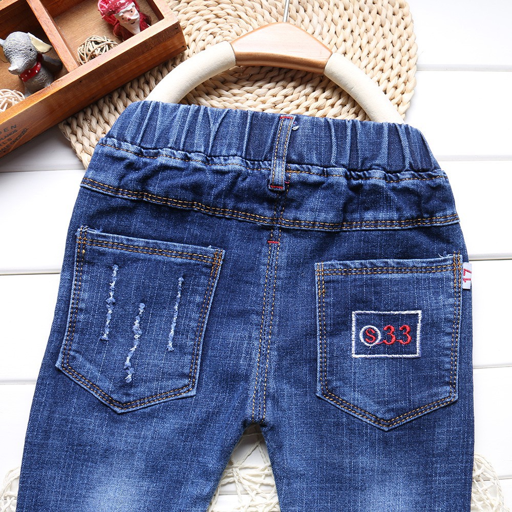 Quần Jeans Thêu Họa Tiết Hoạt Hình Cho Bé Trai 2018 1x