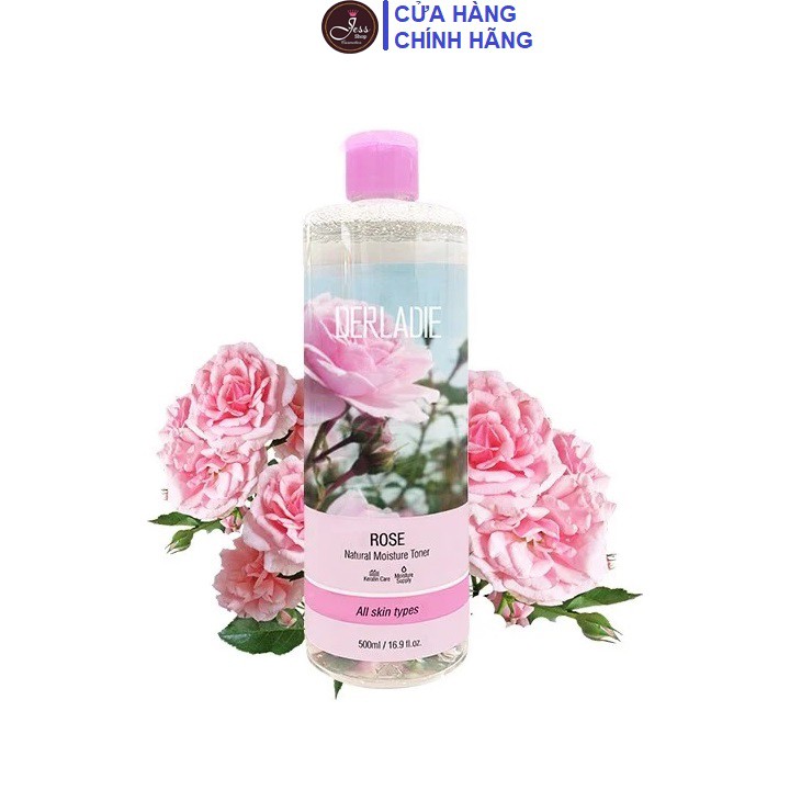 Nước Hoa Hồng Giảm Mụn Derladie Natural Moisture Toner 500ml