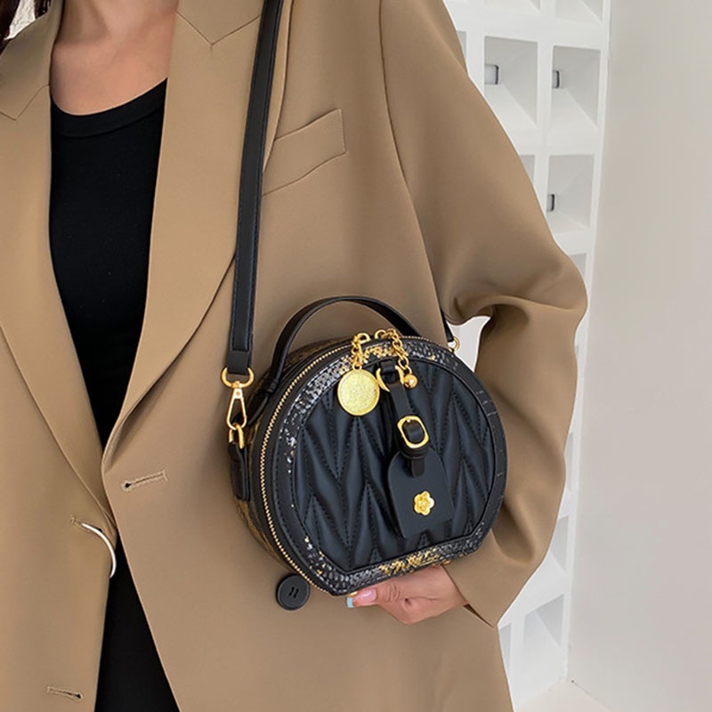 Túi Đeo Chéo Hình Tròn Nhỏ Thời Trang Cho Nữ