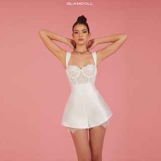 Set áo corset quần phối ren