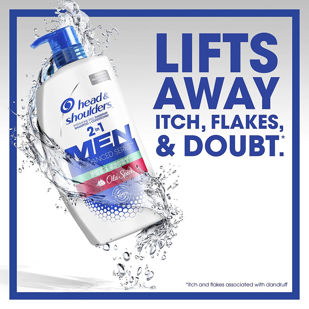 Dầu gội xả ngừa gàu cho nam HEAD & SHOULDER OLD SPICE PURE SPORT 930ml