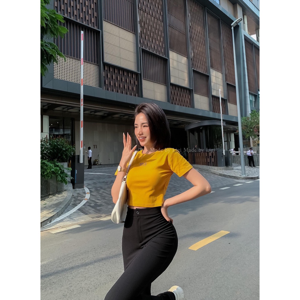 Quần ống loe cạp cao 1 cúc , quần vải  ống rộng siêu hách dáng tôn vòng 3, phong cách hàn quốc 021