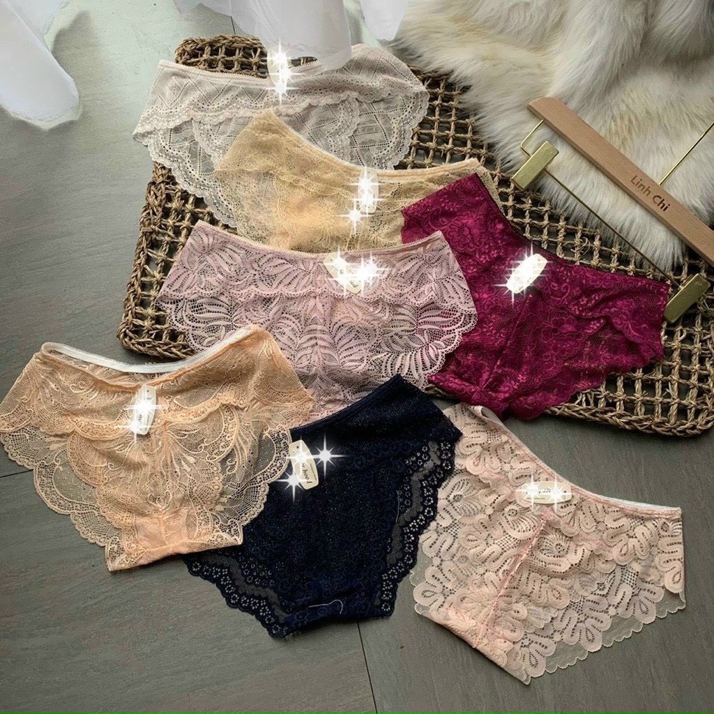 Quần Lót Nữ ❤️ FREESHIP❤️Quần Lót Phối Ren Sexy Cotton Tăm kháng khuẩn siêu sexy quyến rũ