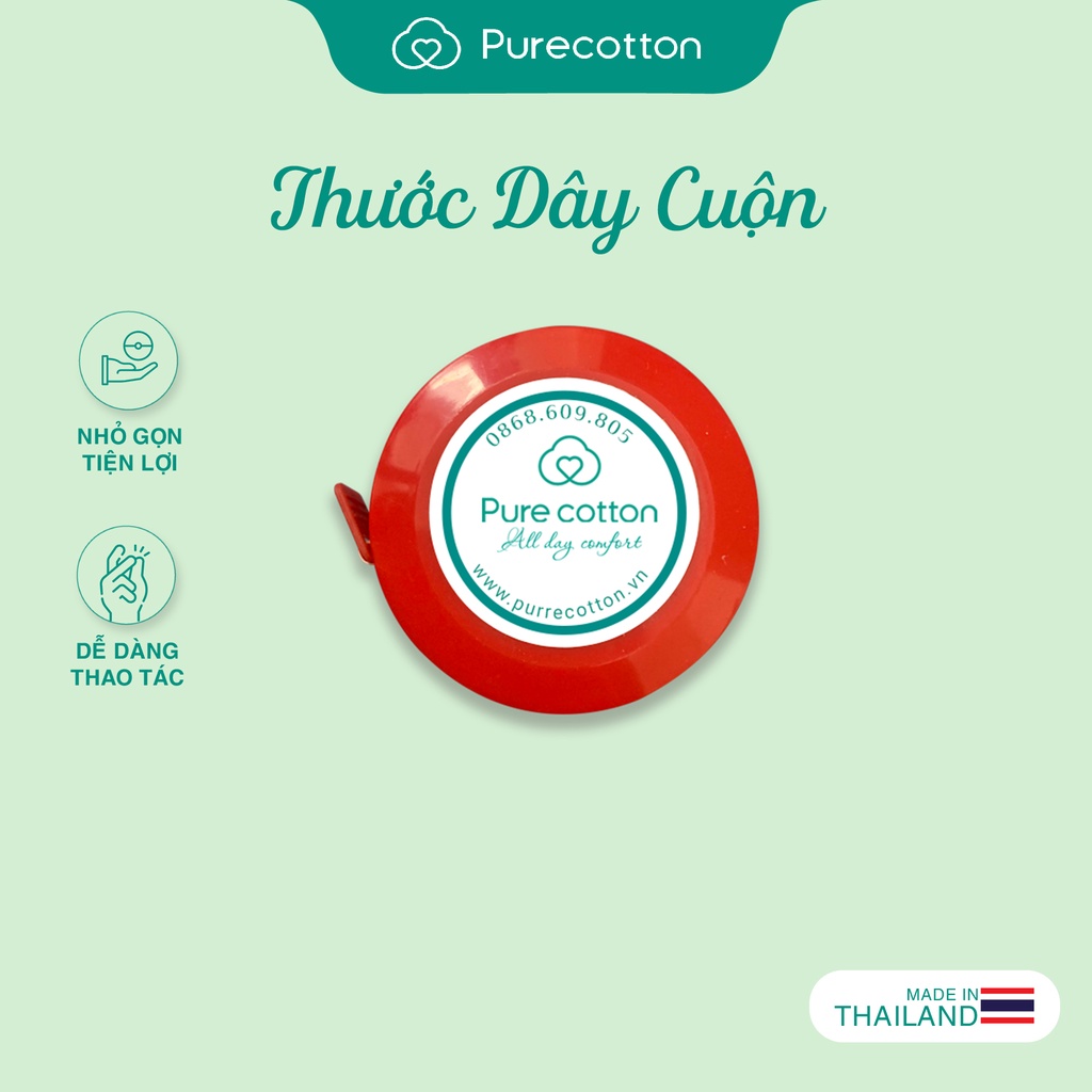 Thước dây cuộn Purecotton rút nhỏ tiện lợi PC054