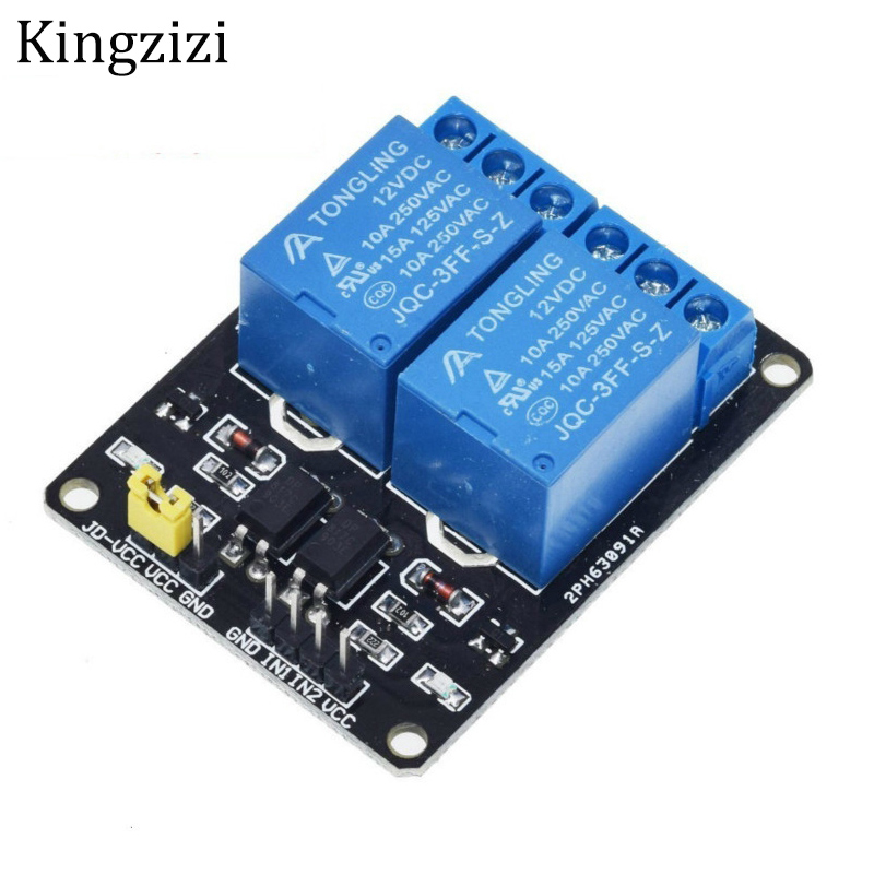 Mô đun chuyển tiếp 2 kênh 12V với đầu ra rơle optocoupler cho cho Arduino