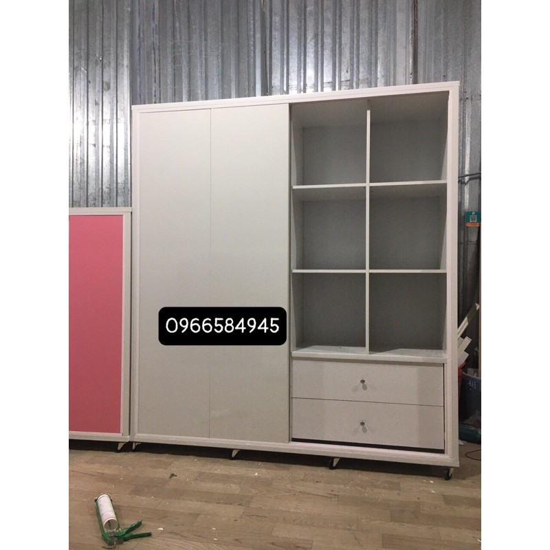 Tủ nhựa đài loan 4 cánh lùa cao 1m85 ngang 1m65 miễn ship và lắp ráp hcm