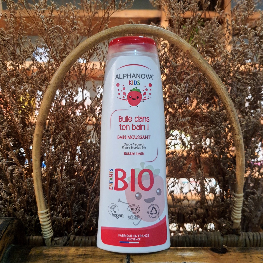 Sữa tắm tạo bọt hữu cơ cho bé gái Alphanova 250ml